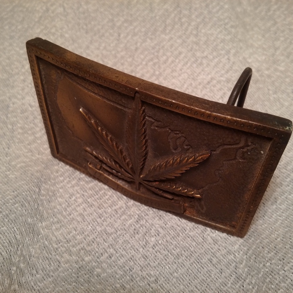 Vintage Solid Brass Belt Buckle (very rare)